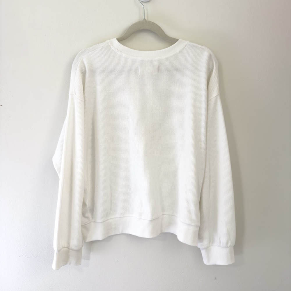 Thread & Supply Ribbed White Top - XL - Picture 2 of 5